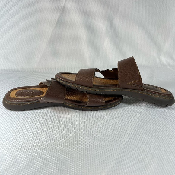 B.O.C Sandals Slip On Slides For Women Size 9 Brown Vegan Leather - Picture 9 of 10